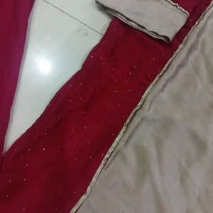 Elegant Red Kurta Set with Dupatta
