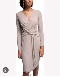 Elegant Grey Wrap Dress