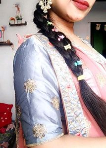 Embellished Grey Blouse with Sequins