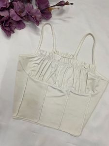 Cream Ruffle Camisole Top