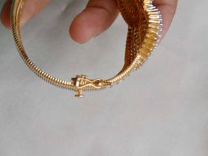 Elegant Gold &amp; Diamond Bangle