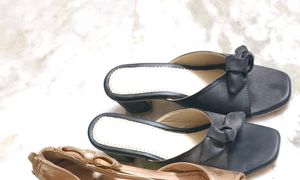 Stylish Bow Detail Mules