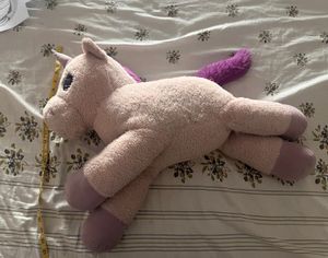 Large Unicorn Soft Toy Pillow Size Pink Lavender