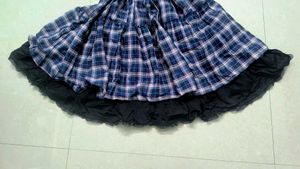Blue and Black Ghingham Dress