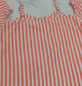 Women’s Stylish Striped Cold Shoulder Top | Casual