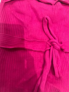Ribbed Tie-Front Tube Top