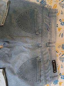 Light Wash Jeans with Floral Print