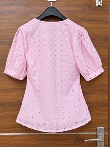 Pretty Pink Puff Sleeve Peplum Top