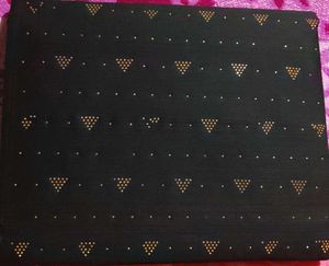 Pure Cotton Elegant Black Star Print Saree