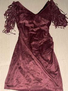 Velvet Fringe Dress