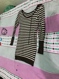 Striped Long Sleeve Sweater Dress