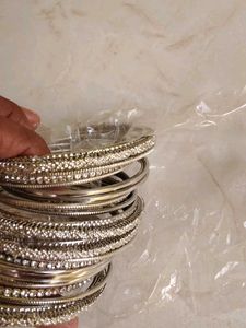 Elegant Silver Bangles Set