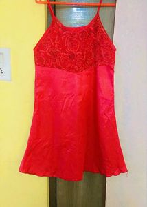Sexy' Red Rose Print Kimono Night Dress