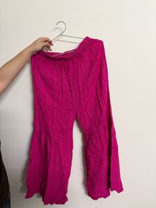 Vibrant Pink Embroidered Kurta with Plazzo