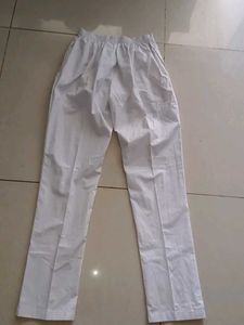 Classic White Cotton Pants