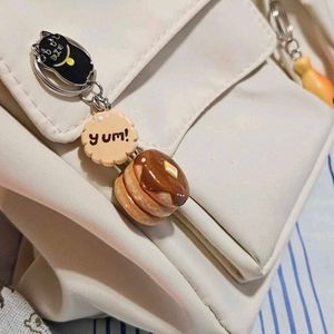 Pancake 🥞 Bag Charm Keychain