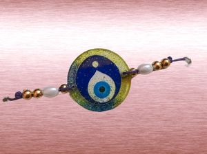 Evil Eye Beaded Resin Rakhi/Bracelet
