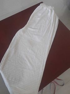 Off-white Knit Wide Leg Pallazos