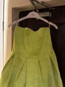 Green Strapless Mini Dress