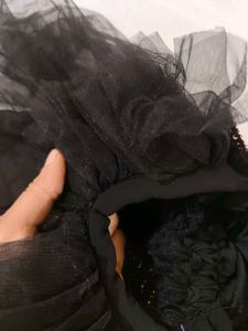 12-24 months Black &amp; Gold Bow Dress with Matching