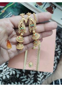 Gold-Plated Jhumka Earrings
