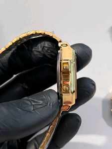 Golden digital Watch unisex