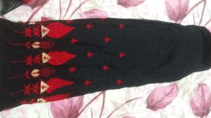 Black And Red Kurta Set