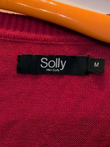 ALLEN SOLLY ORIGINAL -Classy Red- Floral Sweater