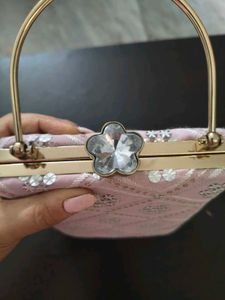 Brand New Factory Surplus Pink Clutch Bag with Cha