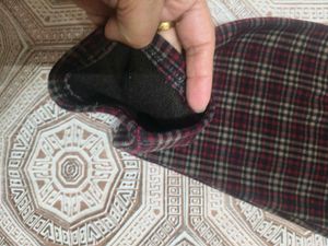 Burgundy Plaid Casual jegging in 34 waist
