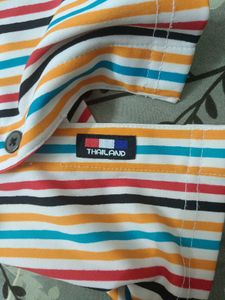Striped Short Sleeve Shirt Size(XL)