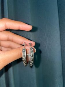 Stylish Silver Hoop Earrings