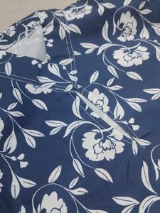 Blue Floral Kurta