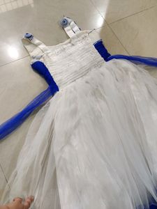 Blue &amp; White Princess Frock