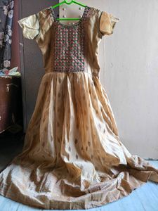 Beige Embroidered Kurta Set