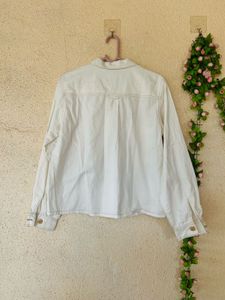 Cream Colored Button-Up Jacket