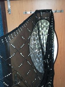 Sparkling Black Dupatta with Sequins 2psc