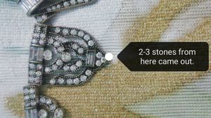 oxidised gold necklace.