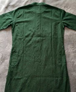 Embroidered Green Kurta Set