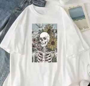 Graphic Skull Print Oversized T-Shirt