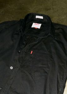 Men's Classic Black Full-Sleeve Shirt