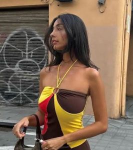 Colorful Halter Bikini Top