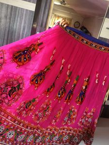 Vibrant Pink Ethnic Skirt-free size