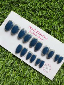 Navy Blue Press-On Nails