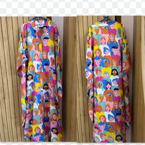 New Print Kaftan Pocket Dress (buy1get1)