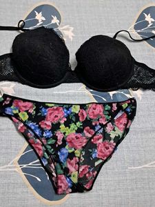 combo Of Four Imported Fabric Bra N Panty  set