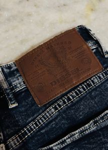 Distressed Wash Jeans