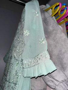 Pakistani Designer Mint Kurta with Garara
