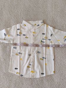 Adorable Fish Print Long Sleeve Shirt