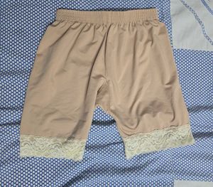 Nude color laced shorts